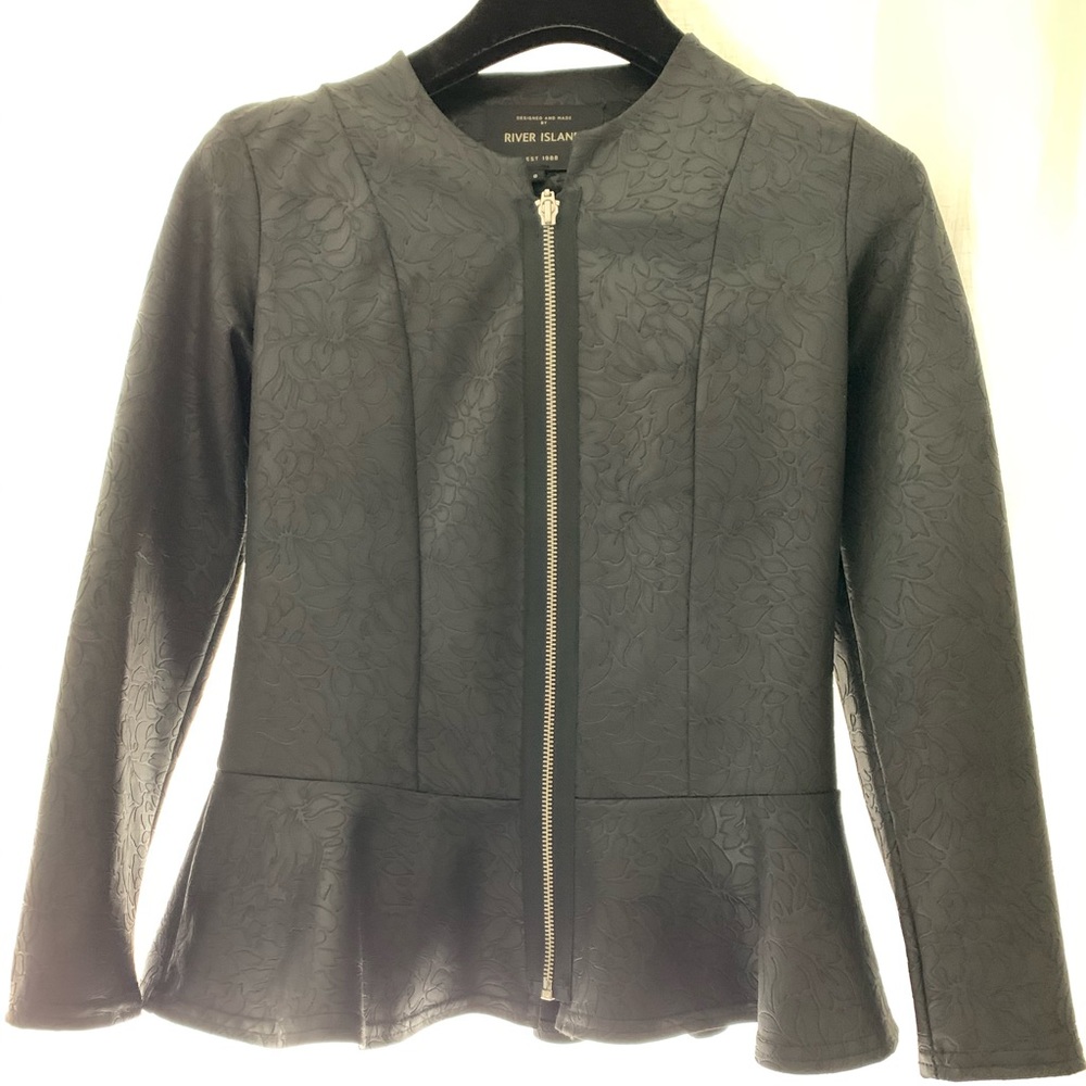 River Island faux leather blouse